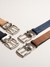 Load image into Gallery viewer, Cork Reversible Men's Belt (Brown/Navy)