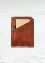 Load image into Gallery viewer, Leather Tablet Sleeve with Folder