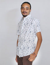 Load image into Gallery viewer, Blue Daisy Organic Cotton Button Down Shirt-
