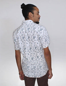 Blue Daisy Organic Cotton Button Down Shirt-