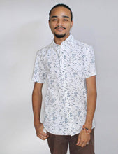 Load image into Gallery viewer, Blue Daisy Organic Cotton Button Down Shirt-
