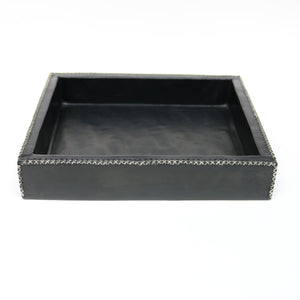 Monedas | Cedar & Leather Valet Tray