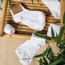 Load image into Gallery viewer, Premium Organic Bamboo School Socks_White (Pack of 6)
