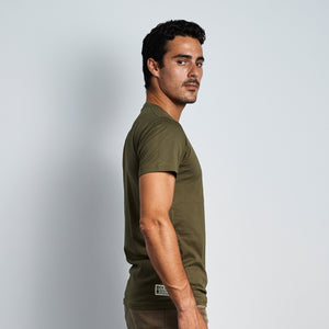 Diamond Patch Tee - Olive