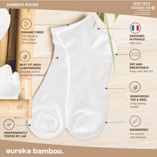 Load image into Gallery viewer, Premium Organic Bamboo School Socks_White (Pack of 6)
