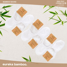 Load image into Gallery viewer, Premium Organic Bamboo No-show Socks - White (Pack of 6)
