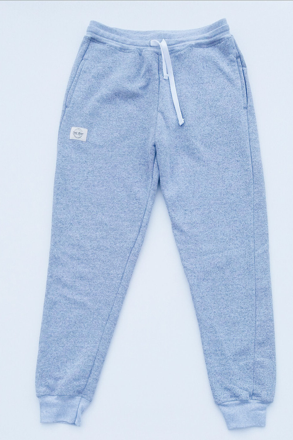 Unisex Slim fit Joggers- Marled White